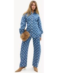 Loavies - Unending Wishes Denim Blouse With Polka Dots - Lyst