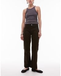 Mango - Alex Cropped Kick Flare Front Pocket Jeans - Lyst