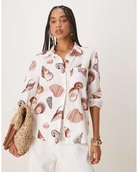 EVER NEW - Seashell Print Shirt - Lyst