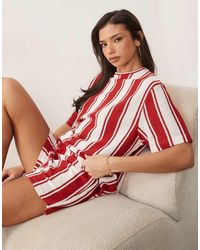ASOS - Knitted Jersey Oversized Top Co-ord - Lyst