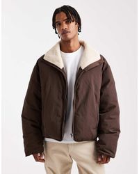 ASOS - Borg Lined Puffer - Lyst