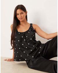 ASOS - Satin Tie Shoulder Cami Top - Lyst