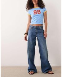 Jdy - Ruby Mid Waist Wide Leg Jeans - Lyst