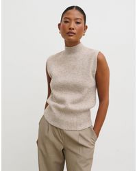 Pretty Lavish - – hochgeschlossener, ärmelloser strickpullover - Lyst