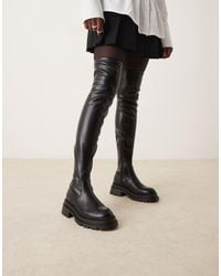 ASOS - Kendra Chunky Over The Knee Boots - Lyst