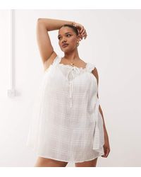 Collusion - Plus Check Swing Beach Dress - Lyst
