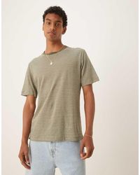 Mango - Camiseta A Rayas Finas Verdes Y Blancas De - Lyst