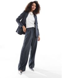 Vero Moda - Pantalones Dad De Sastre Gris De Pernera Ancha Rita De (Parte De Un Conjunto) - Lyst