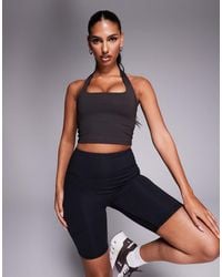 4505 - Halter Neck Performance Top With Inner Bra - Lyst