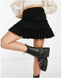 ASOS - Shirred Waist Mini Rara Skirt - Lyst