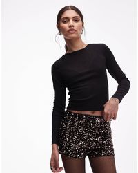 ASOS - Mini short en velours orné - Lyst