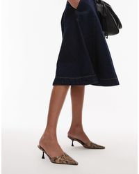 TOPSHOP - Dorota Kitten Heel Pointed Mule - Lyst