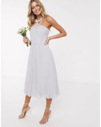 oasis halter neck fitzwilliam pleated midi dress
