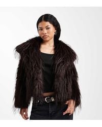 ASOS - Asos Design Petite Short Faux Fur Jacket - Lyst