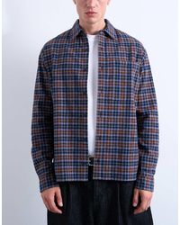 TOPMAN - Relaxed Fit Flannel Check Shirt - Lyst