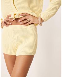 ASOS - – knappe, gerippte strick-shorts - Lyst