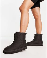 ASOS - Avenue Padded Zip Front Boots - Lyst