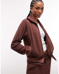 Rains - 41040 Downtime Co-ord Knitted Logo Double Zip Track Top - Lyst