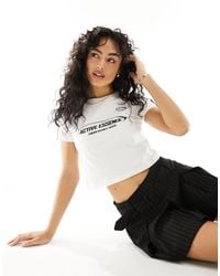 Pull&Bear - Graphic Sporty Baby Tee - Lyst