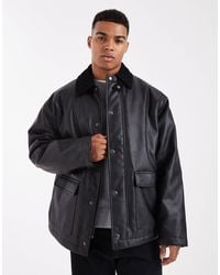 ASOS - Veste oversize style barn jacket avec col en velours côtelé - Lyst