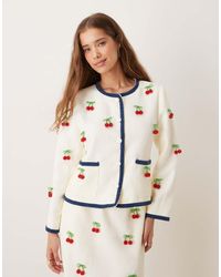 Sister Jane - Cherry Embellished Tweed Jacket Co-ord - Lyst