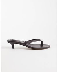 ARKET - Premium Leather Kitten Heel Thong - Lyst