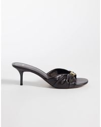 Mango - Heeled Mule With Ruched Detail - Lyst