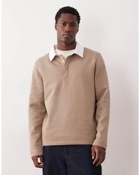 ASOS - Polo Sweatshirt With Contrast Collar - Lyst