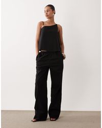 SNDY'S - Linen Blend Elasticated Waist Wide Leg Trousers Co-ord - Lyst