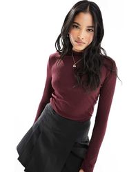 ONLY - Lettuce Edge High Neck Ribbed Top - Lyst