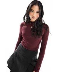 ONLY - Lettuce Edge High Neck Ribbed Top - Lyst