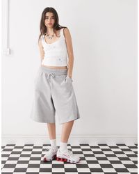 Collusion - Short molletonné long à taille double - gris chiné - Lyst