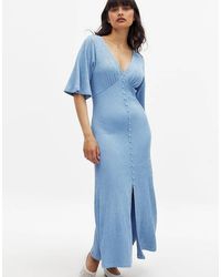 NA-KD - Button Detail Midi Dress - Lyst