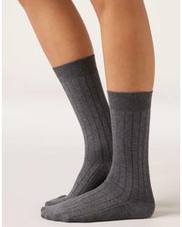 Calzedonia - Ribbed Mid-Calf Socks - Lyst
