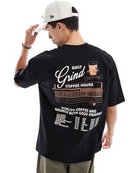ASOS - T-Shirt Oversize Nera Con Grafica Stile Cartoon - Lyst