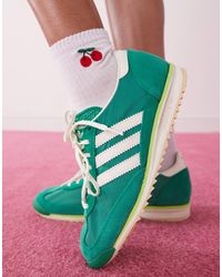 adidas Originals - Sl 72 Og Suede And Leather-Trimmed Canvas Sneakers - Lyst