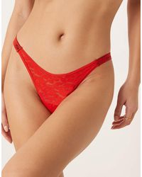 Calvin Klein - Icon Lace Dipped Thong - Lyst