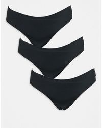 ASOS - Asos Design Curve 3 Pack No Vpl Brazilian Brief - Lyst