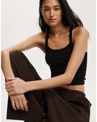 Cotton On - Active Rib T-Bar Cropped Tank - Lyst