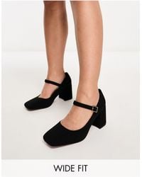 ASOS - Wide Fit Selene Mary Jane Mid Block Heeled Shoes - Lyst