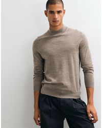 Mango - High Neck Knit Sweater - Lyst