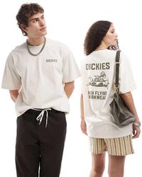 Dickies - Camiseta Hueso Con Estampado Gráfico De Avión En La Espalda De - Lyst