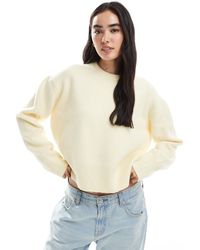 ASOS - Boxy Crew Neck Jumper With Side Split Detail - Lyst