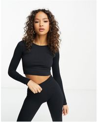 Pull&Bear - Long Sleeve Seamless Top Co-ord - Lyst