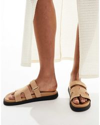 Steve Madden - Missile Suede Strap Sliders - Lyst