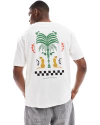 Jack & Jones - T-shirt oversize avec imprimé graphique effet paradis au dos - Lyst