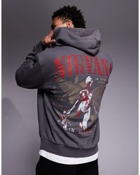 ASOS - Sweat à capuche décontracté à imprimé nirvana - Lyst