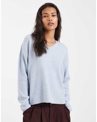 ONLY - Ruimvallende Trui Met V-Hals - Lyst
