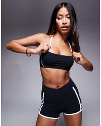 Bo&Tee - Bo+Tee Contrast Trim Sports Bra Co-Ord - Lyst