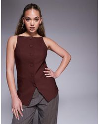 River Island - Gilet Met Bandjes En Vierkante Hals - Lyst